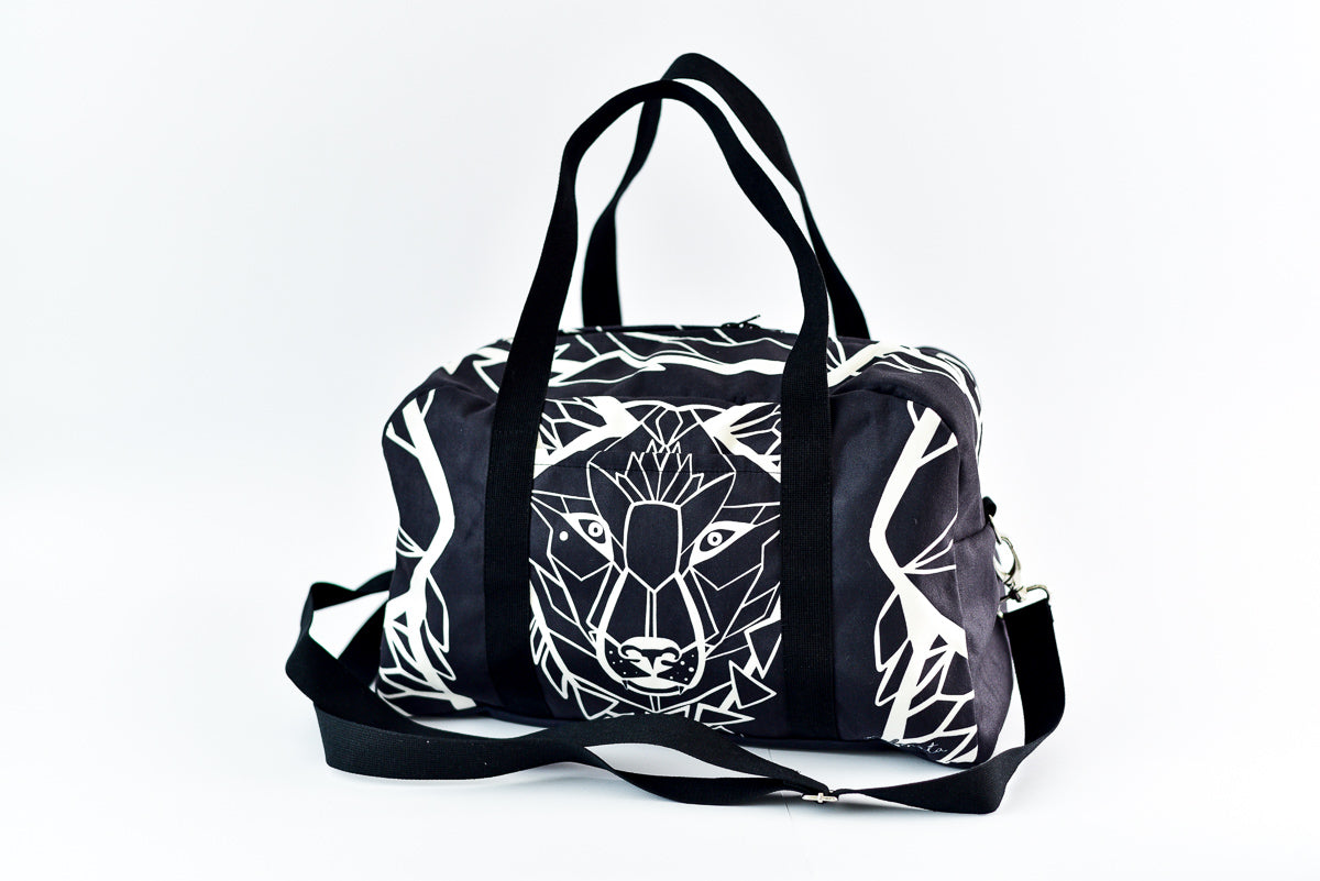 Travel Bag White Wolf - Black