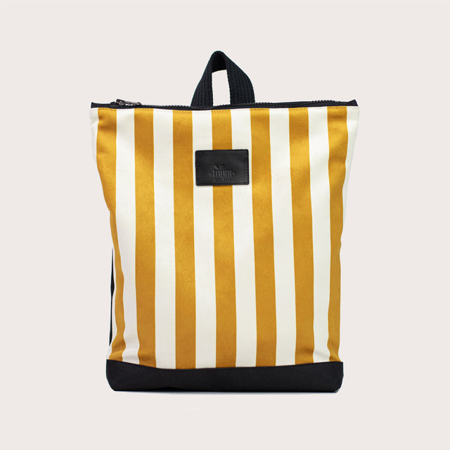 Kids Backpack Striped Yellow and White